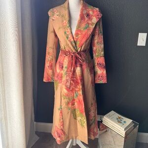 Tracy Reese Wool Floral Coat